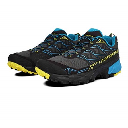 La Sportiva New Zealand Multicoloured Carbon Tropic Blue 000 Men Akyra Trail Running Shoes - Image 3