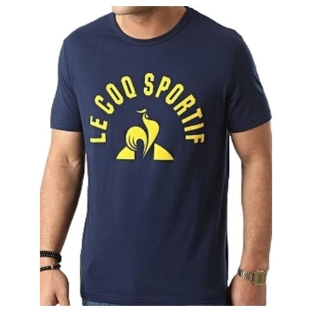 le_coq_sport_shirt_navy_yellow_la_sportiva_new_zealand.jpg Le Coq Sport-Shirt Navy Yellow La Sportiva New Zealand - Image 1